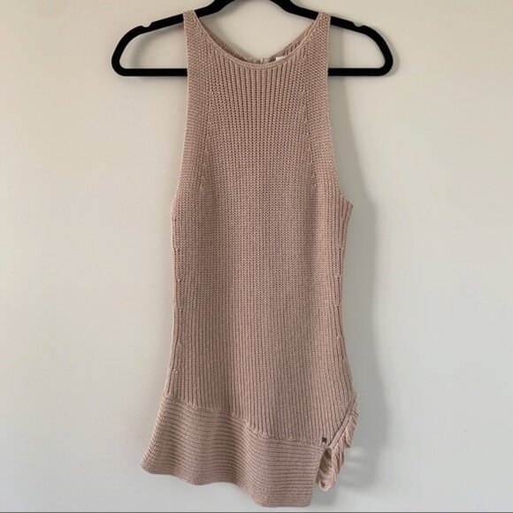 Anthropologie One Grey Day Sleeveless Knit Sweater Tank Top Brown Latte Size XS - Picture 6 of 16